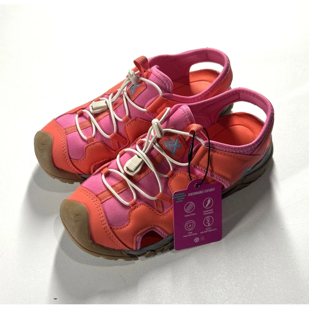 ZeroXposur Wallowa Kids Sport Sandals Size‎ 5 Coral Pink Closed Toe Shoes NEW